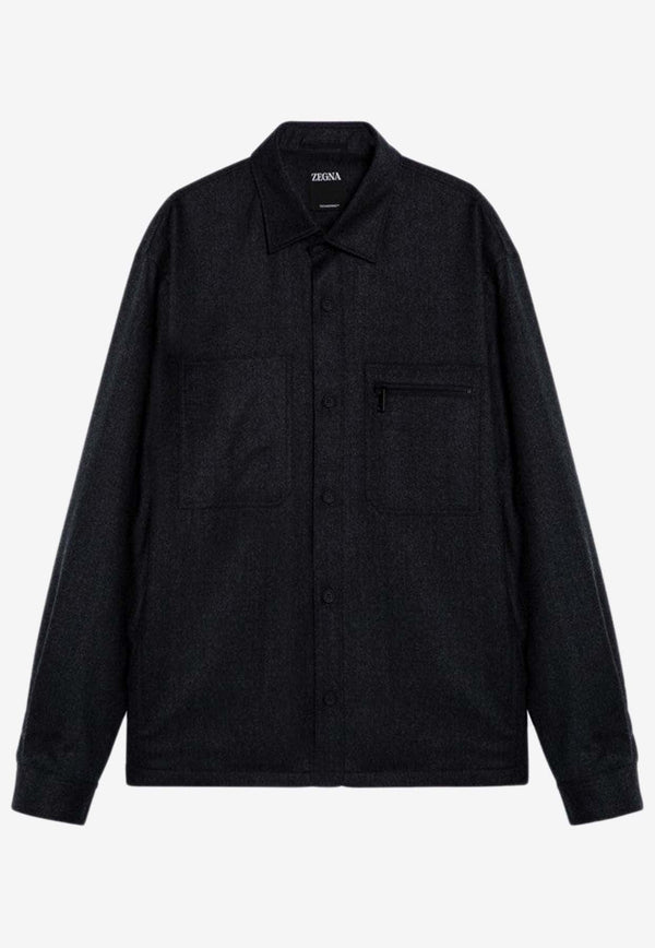 Long-Sleeved Wool Shirt