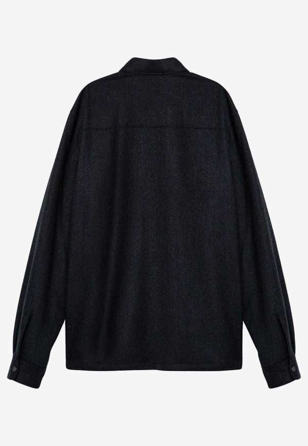 Long-Sleeved Wool Shirt