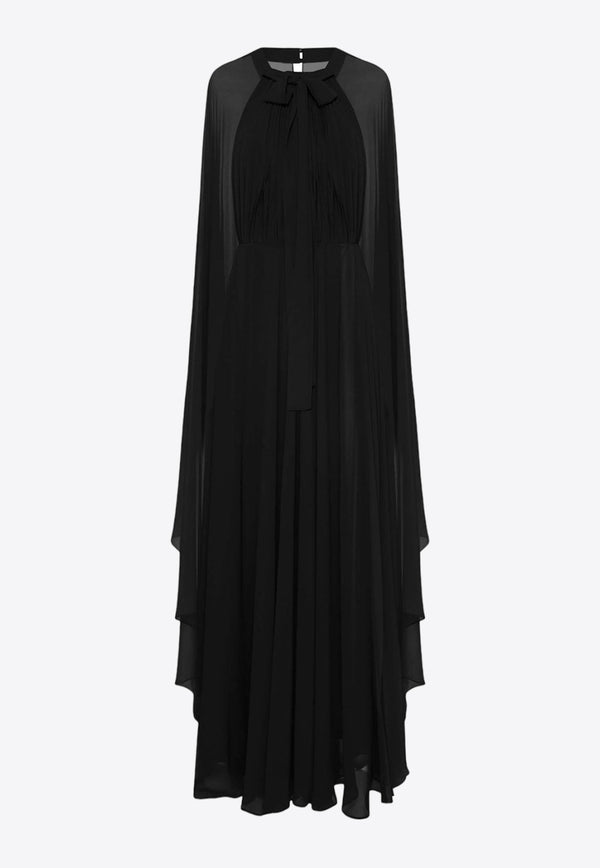 Chiffon Maxi Cape Dress