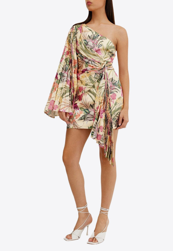 Pixi One-Shoulder Floral Mini Dress