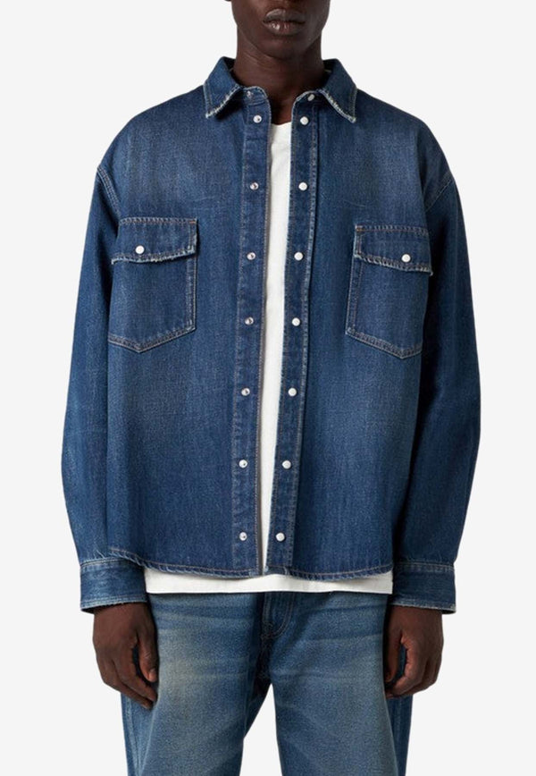 Long-Sleeved Denim Shirt