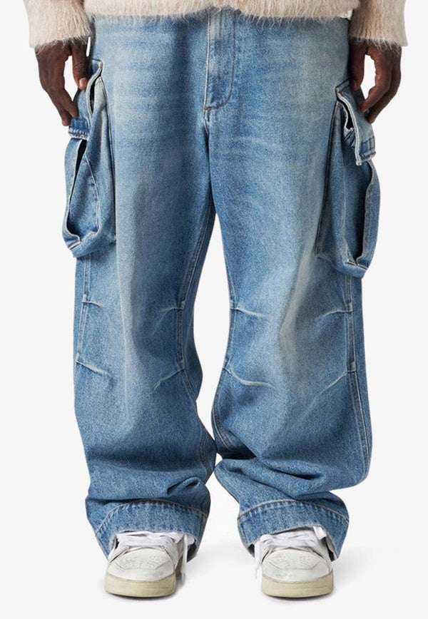 Denim Cargo Pants