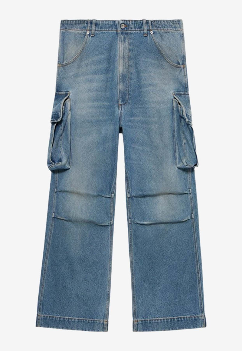 Denim Cargo Pants