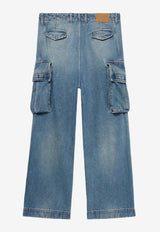 Denim Cargo Pants