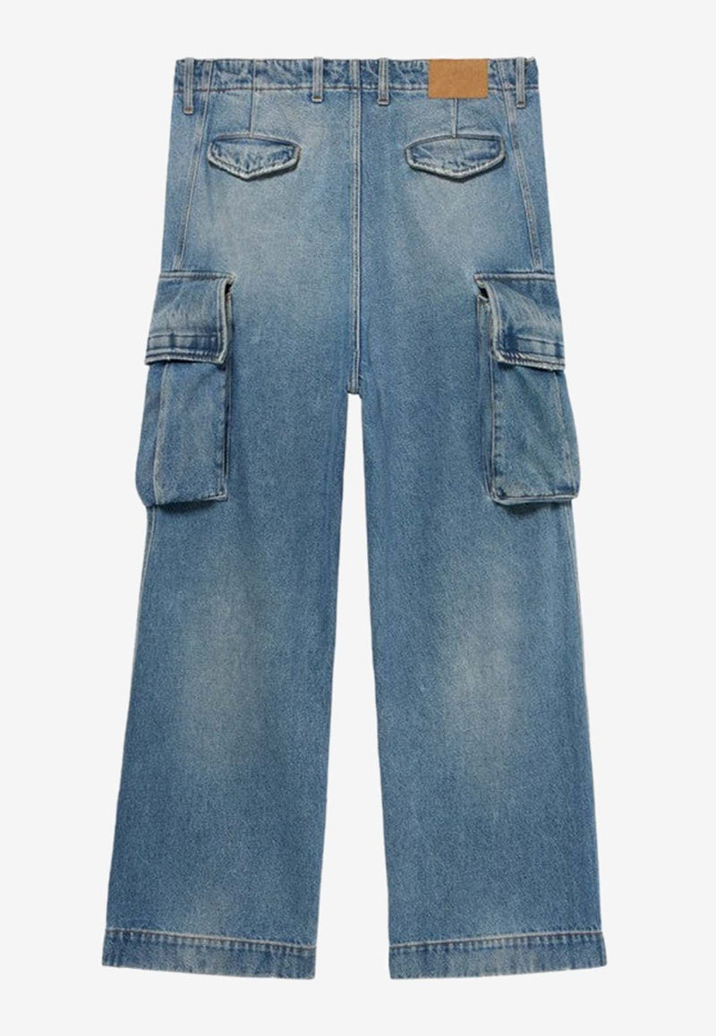 Denim Cargo Pants