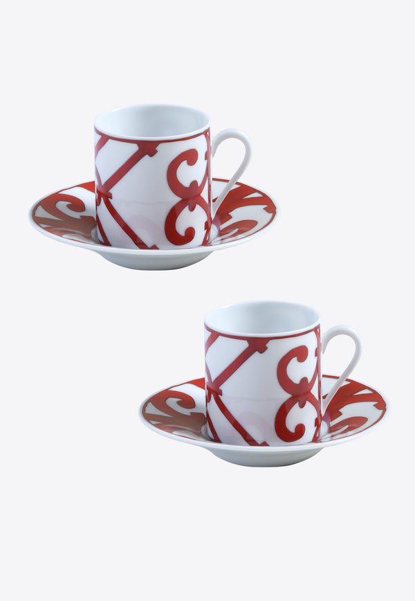 Balcon Du Guadalquivir Coffee Cup and Saucer - Set of 2