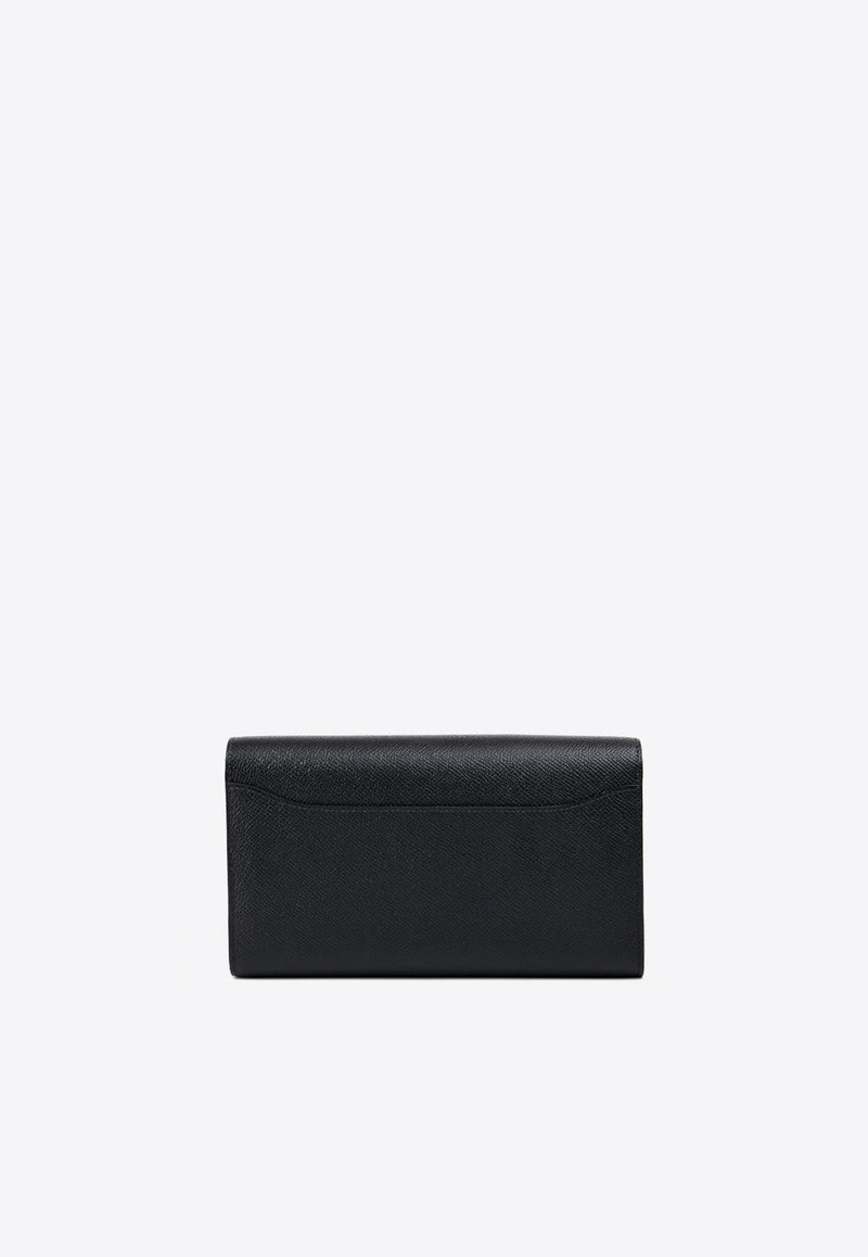 Constance To Go Wallet in Black Epsom with Gold Hardware