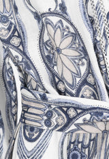 Patmos Patterned Midi Robe Dress
