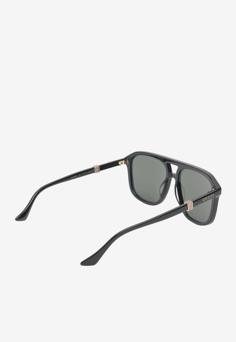 Square-Shaped Logo Sunglasses