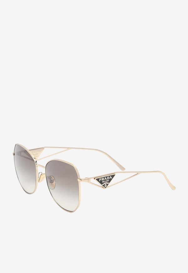 Triangle Logo Geometric Sunglasses