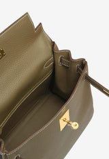 Kelly Retourne 28 in Etoupe Clemence Leather with Gold Hardware