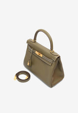 Kelly Retourne 28 in Etoupe Clemence Leather with Gold Hardware