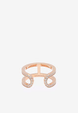 Ever Chaine d'Ancre Ring MM in Rose Gold and Diamonds