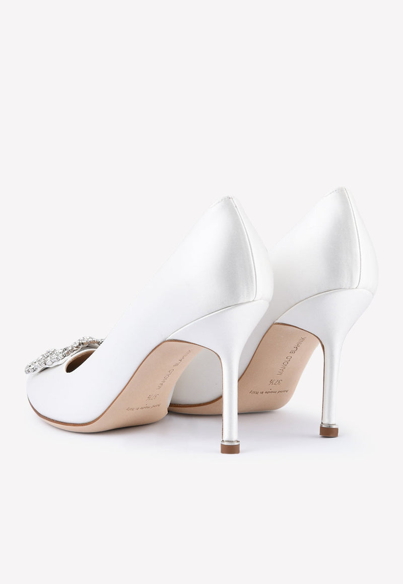 Hangisi 90 Crystal Buckle Pumps