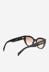Logo Lettering Cat-Eye Sunglasses