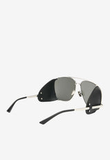 Leon Leather Aviator Sunglasses