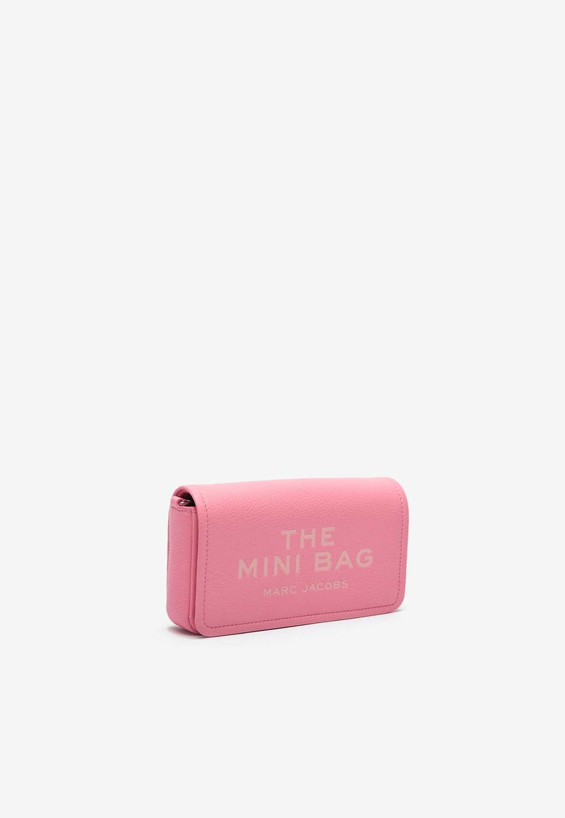 The Mini Logo Crossbody Bag in Grained Leather