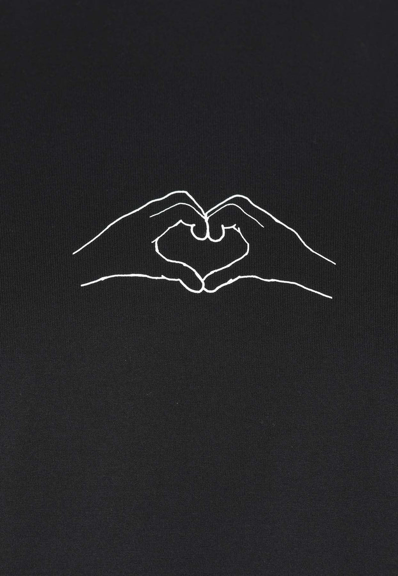 Heart Shape  Print Slim-Fit T-shirt