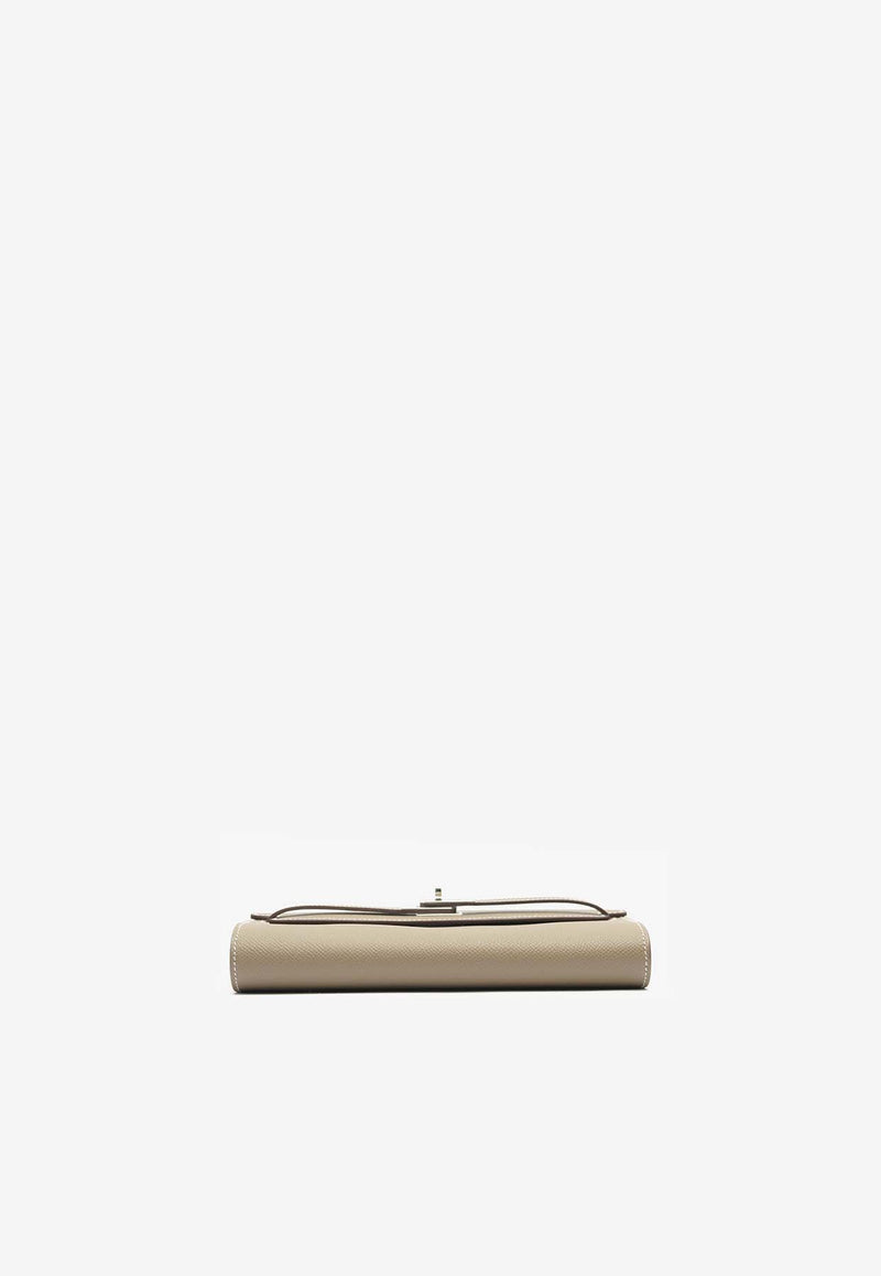 Kelly To Go Wallet in Etoupe Epsom Leather in Gold Hardware