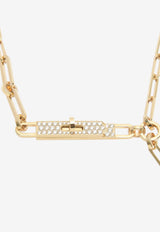 Kelly Chaine Lariat Necklace in Rose Gold and Diamonds