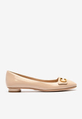 Logo Ballet Flats in Patent Leather