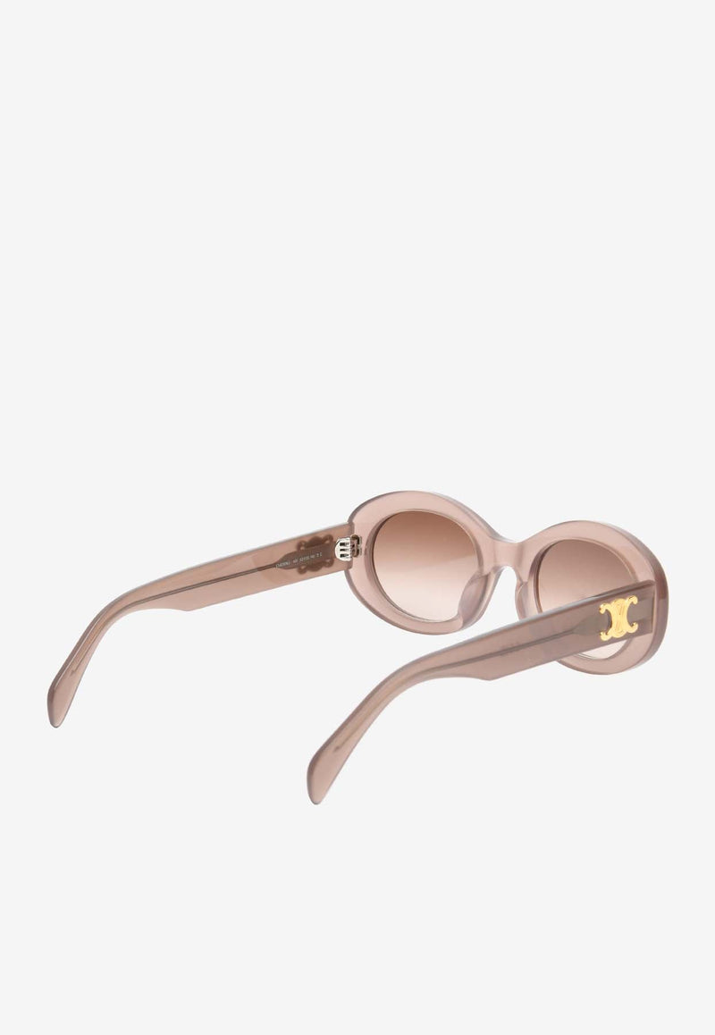 Triomphe Oval-Shape Sunglasses