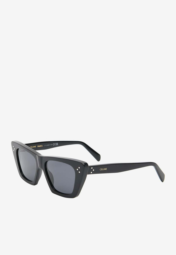 Bold 3 Dots Cat-Eye Sunglasses