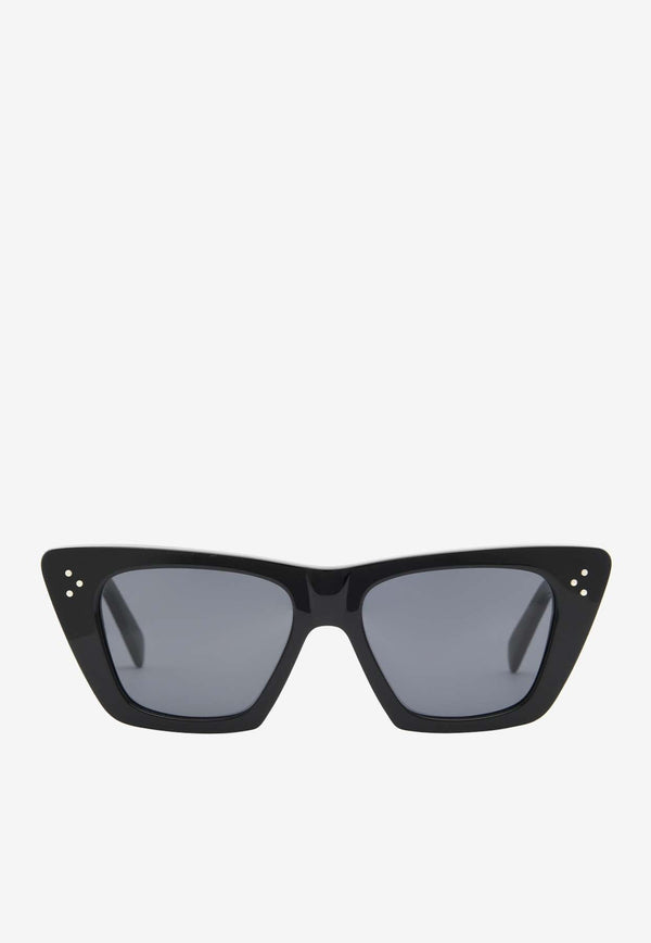 Bold 3 Dots Cat-Eye Sunglasses