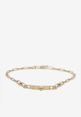 Kelly PM Chaine Double Bracelet in Gold and 6 Diamonds