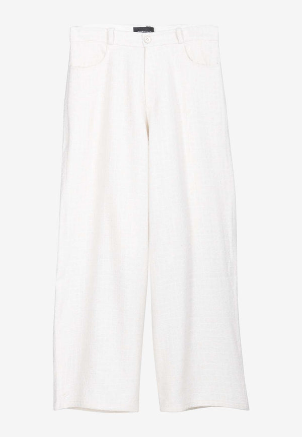 Kelly Straight-Leg Jacquard Pants