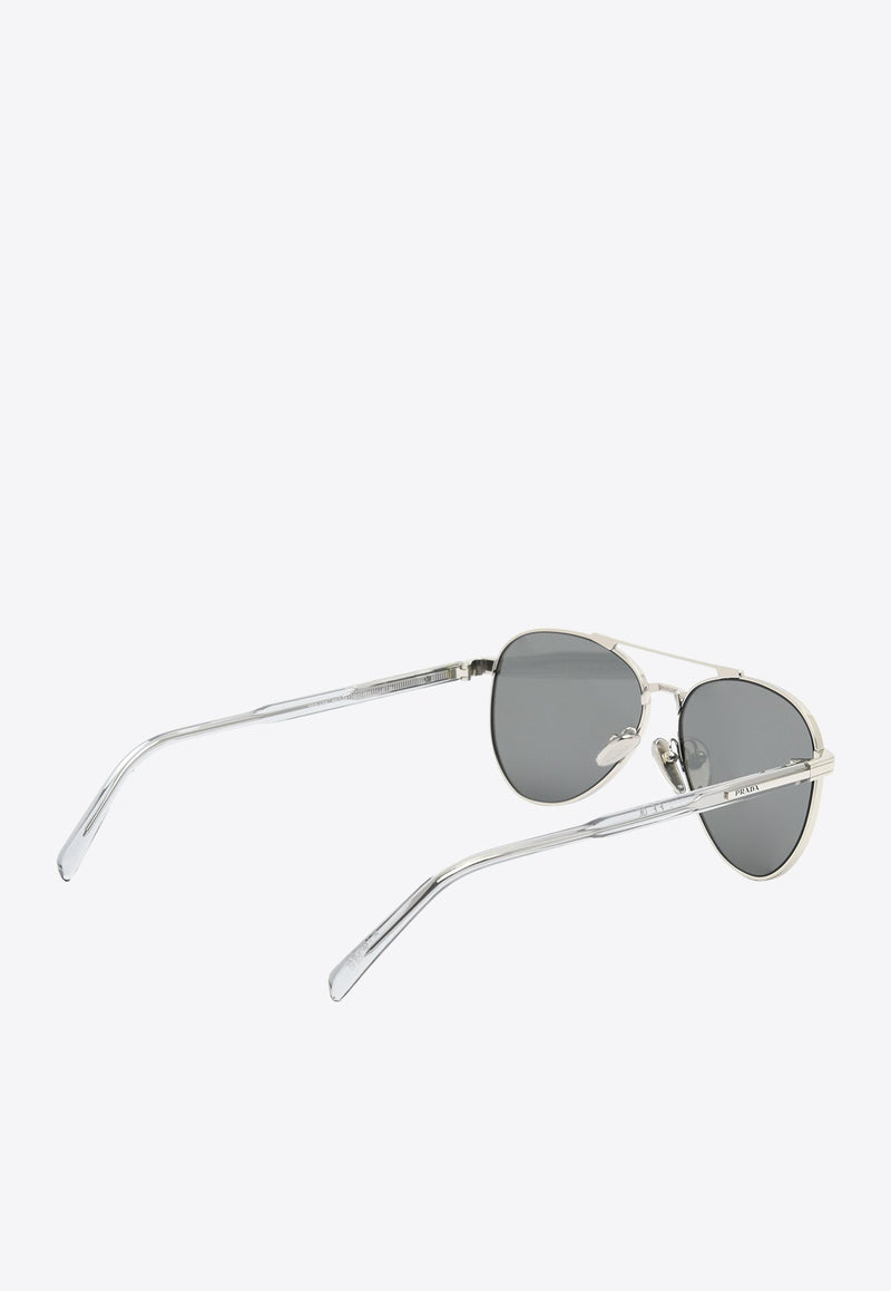 Logo Plaque Aviator Sunglasses