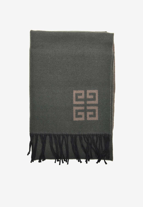 4G Monogram Wool Fringed Scarf