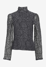 Sabhy Embroidered Sheer Top