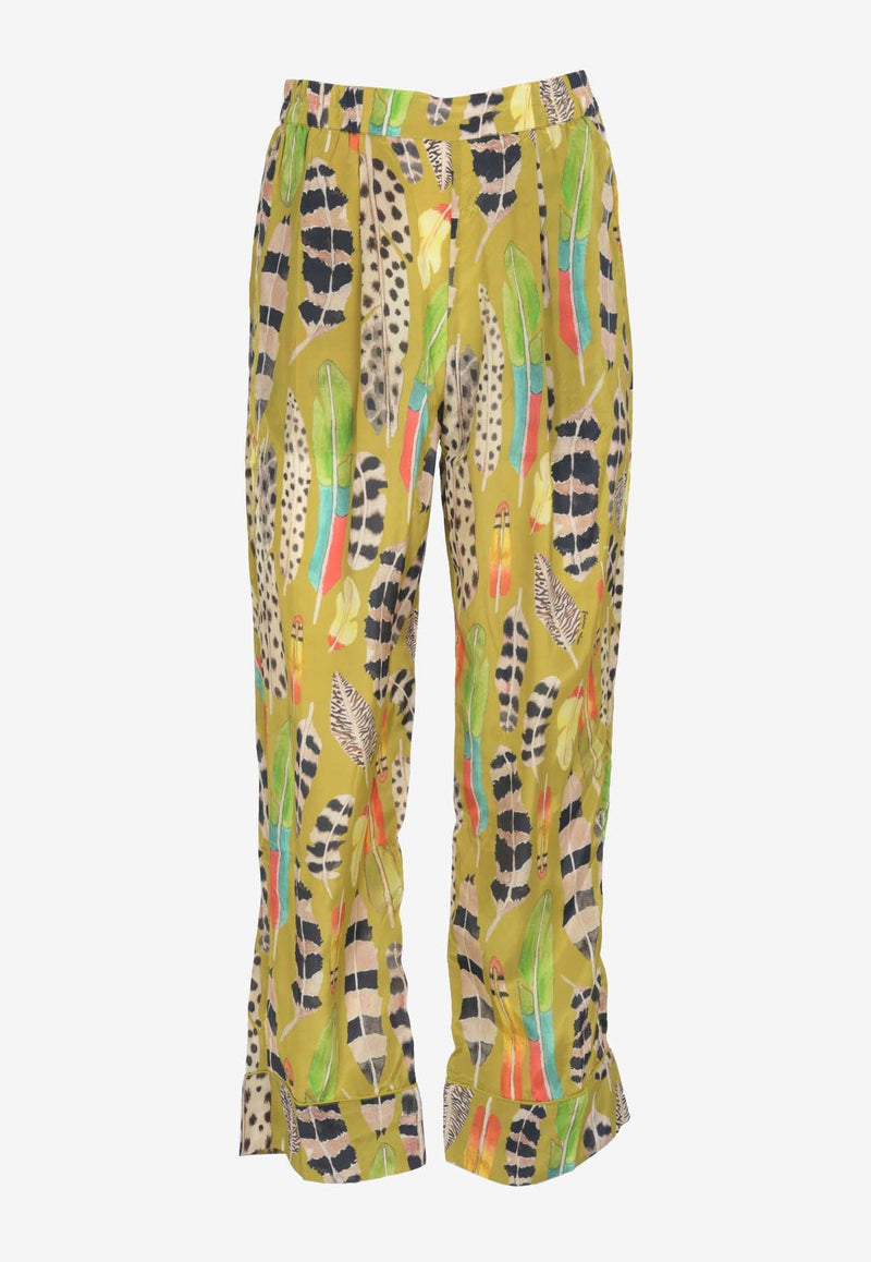 Amazon Feather Straight Pants