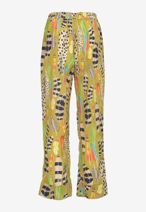 Amazon Feather Straight Pants