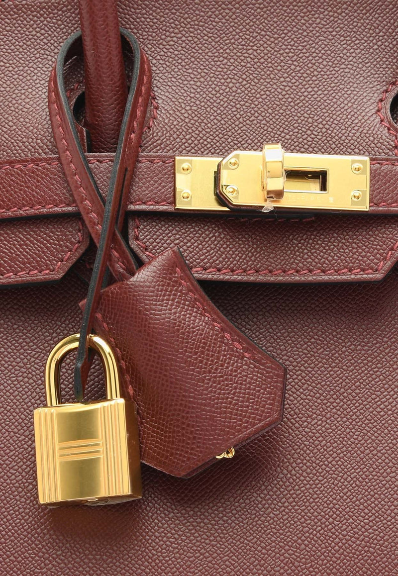 Birkin 25 Sellier in Rouge H Madame Leather with Gold Hardware