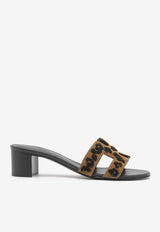 Oasis 50 Sandals in Leopard Print Tufted Suede