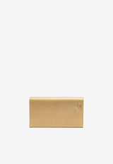 Kelly Pocket Long Wallet in Dore Chamkila Leather with Gold Hardware