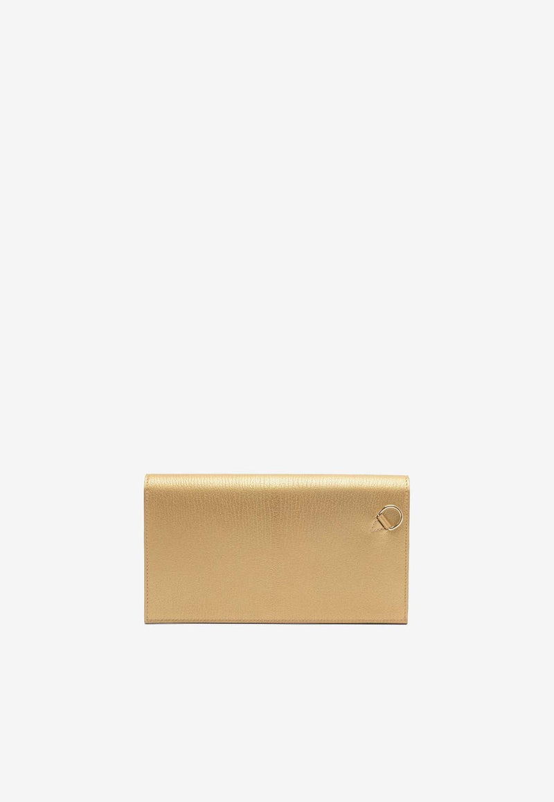 Kelly Pocket Long Wallet in Dore Chamkila Leather with Gold Hardware