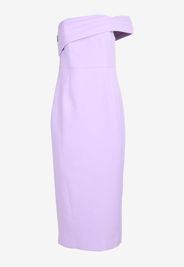 Wistful One-Shoulder Midi Dress