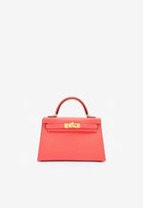 Mini Kelly 20 Sellier HSS in Rose Texas Epsom Leather with Gold Hardware