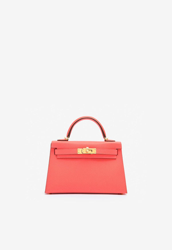 Mini Kelly 20 Sellier HSS in Rose Texas Epsom Leather with Gold Hardware