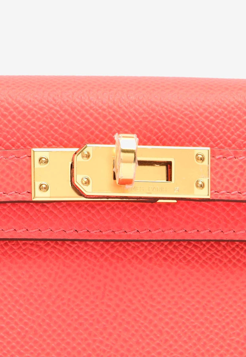 Mini Kelly 20 Sellier HSS in Rose Texas Epsom Leather with Gold Hardware