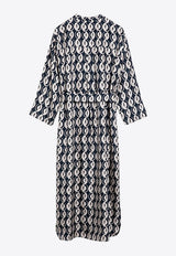 Timeless Patterned Silk Midi Dress