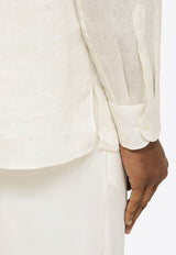 Mandarin Collar Long-Sleeved Shirt