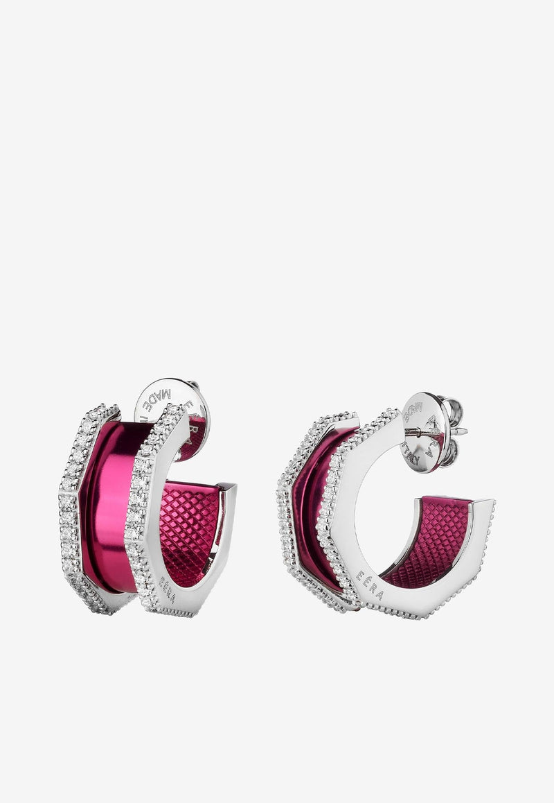 Tubo 18-karat White Gold Earrings with Diamonds