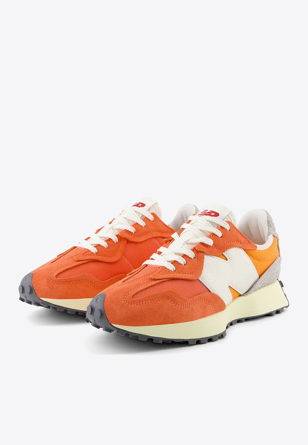 327 Low-Top Sneakers in Gulf Red with Sun Glow