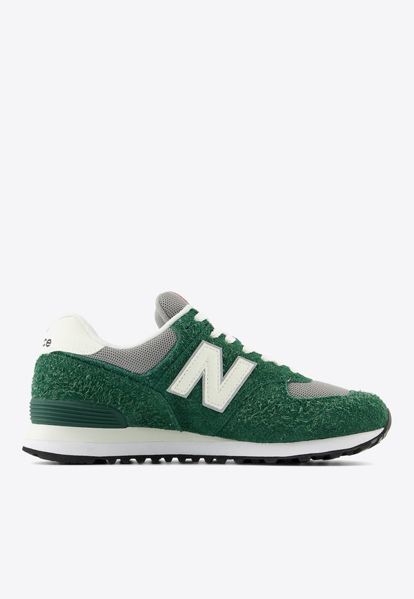 574 Low-Top Sneakers in Nightwatch Green with Sea Salt