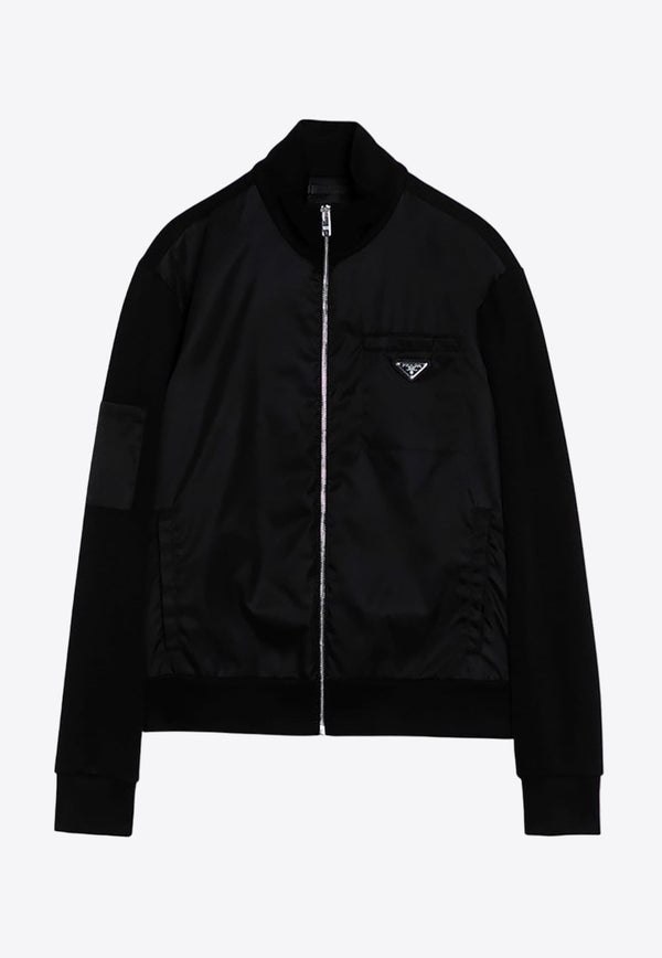 Triangle Logo Re-Nylon Bomber Jacket