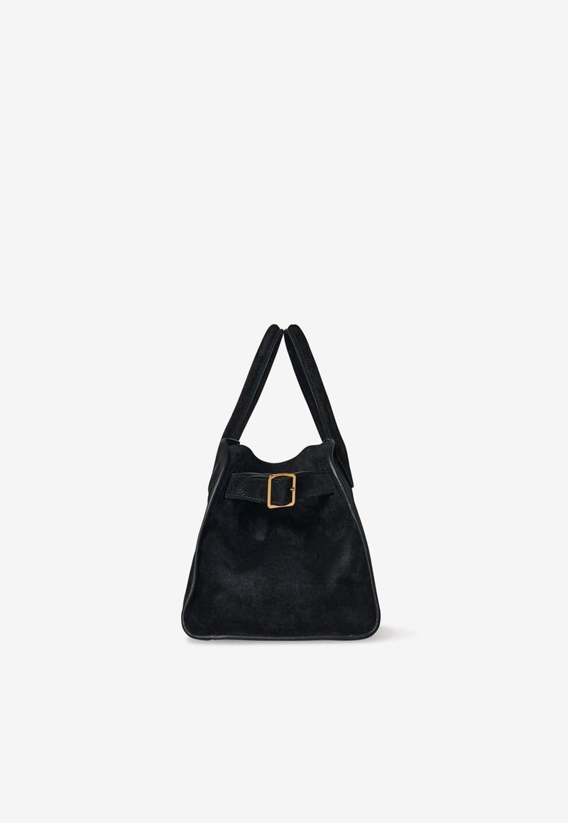 Soft Margaux 10 Top Handle Bag in Suede